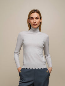 Maglione dolcevita da donna in maglia morbida