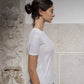 T-shirt in lana merino e seta
