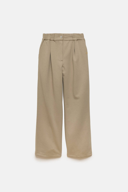 Pantaloni a pieghe con vita elasticizzata