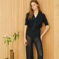 Cardigan a manica corta in cotone a costine