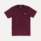 T-shirt Essential in cotone biologico bordeaux