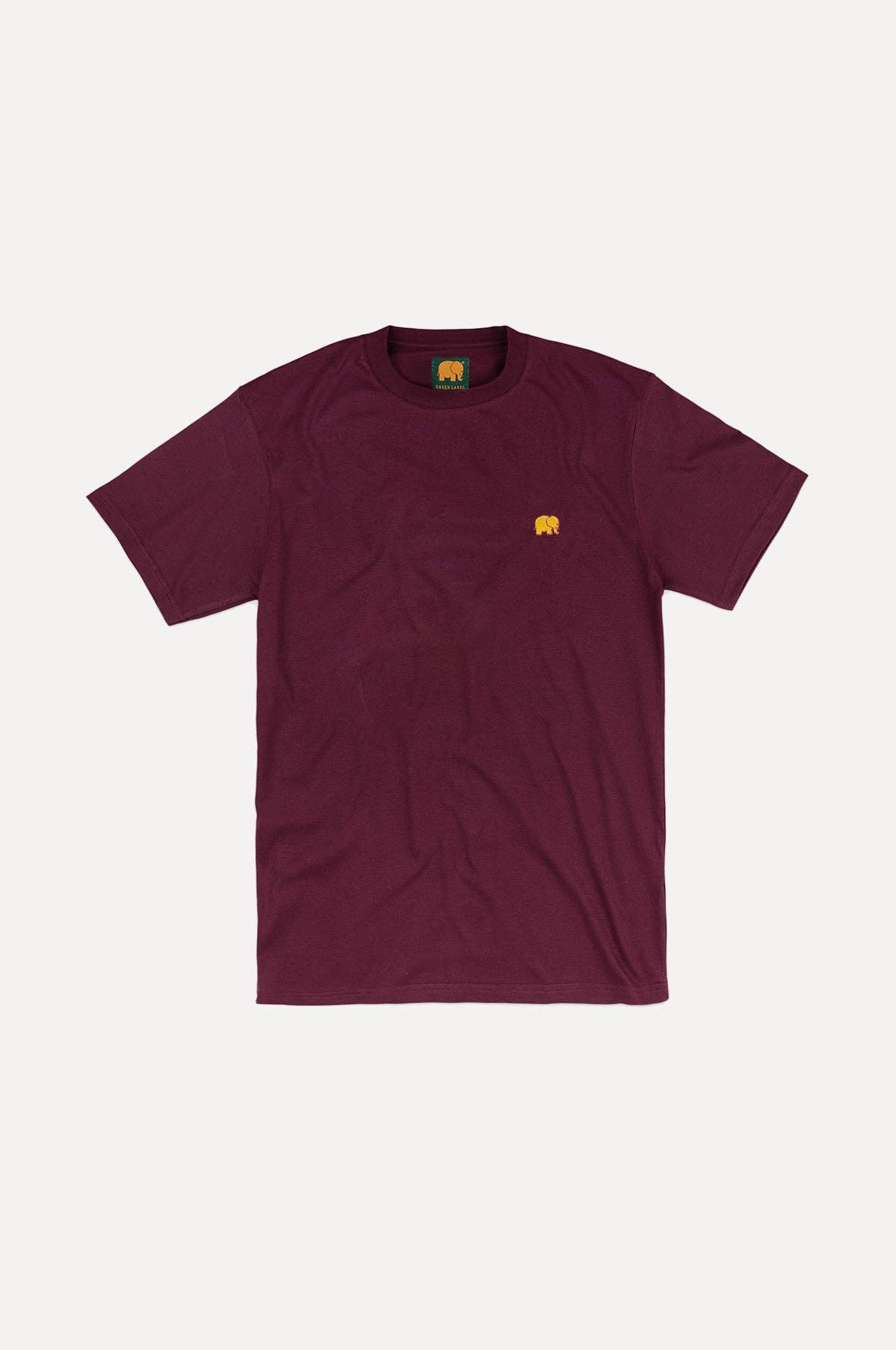 T-shirt Essential in cotone biologico bordeaux