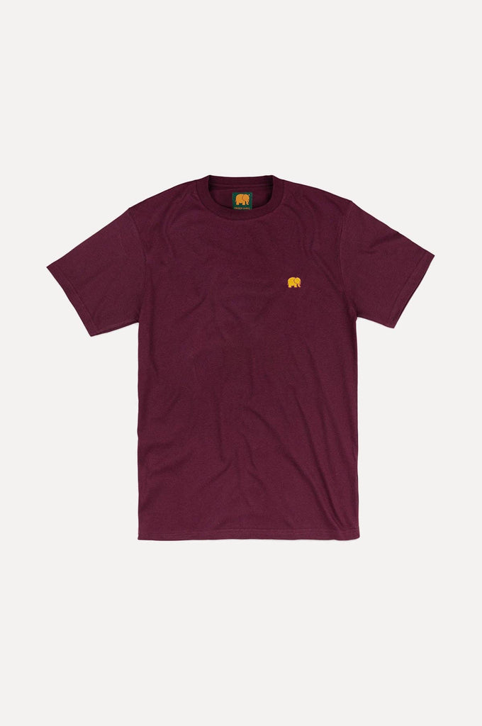 T-shirt Essential in cotone biologico bordeaux