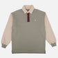 Maglione polo oversize color block uomo