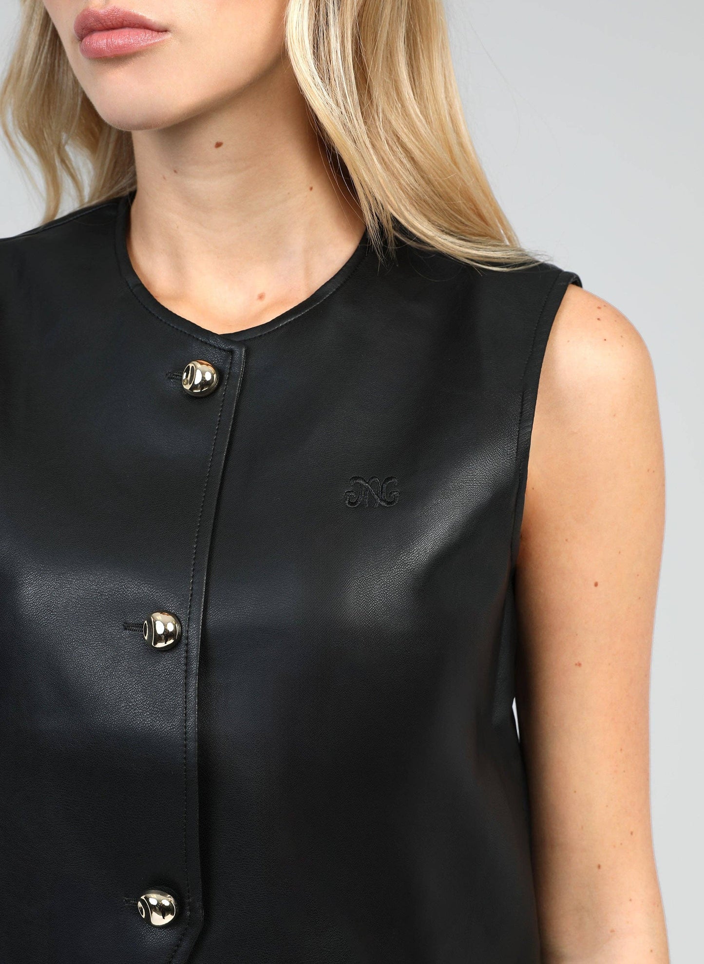 Gilet in similpelle nero Hulysse