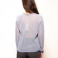 Maglione glitterato con scollo a barca in maglia 3D