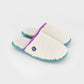 Pantofole in sherpa con bordi viola