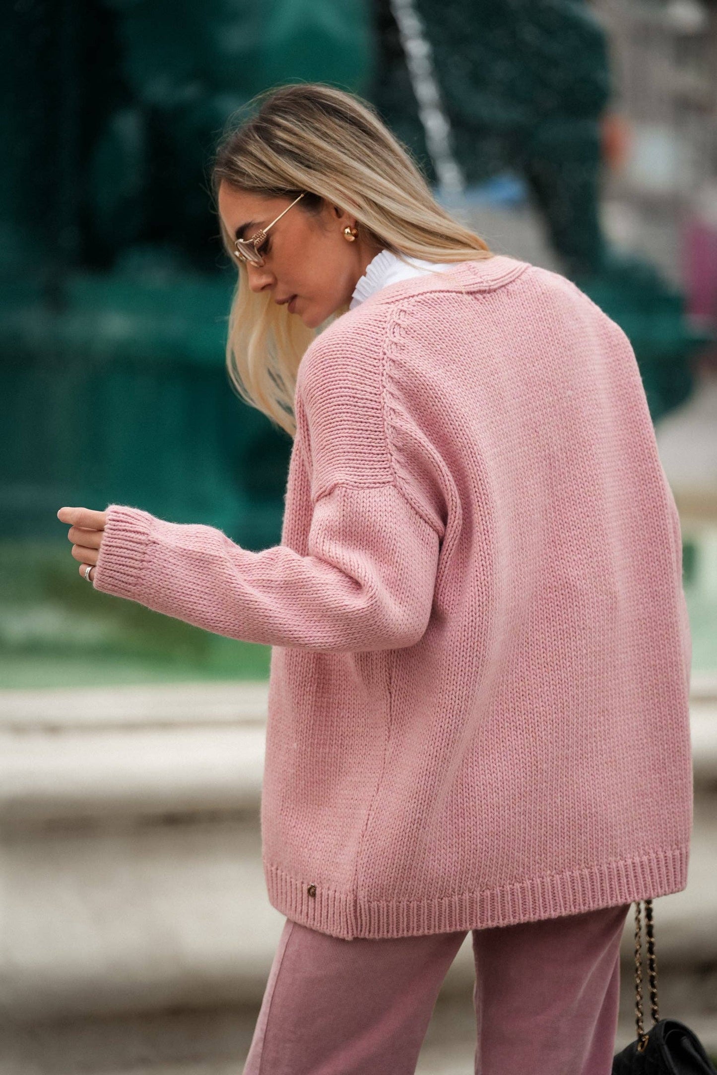 Cardigan oversize in maglia morbida