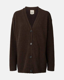Cardigan in lana d’agnello Edith con scollo a V