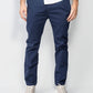 Pantaloni chino elasticizzati blu navy da uomo