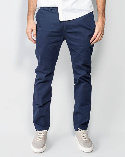 Pantaloni chino elasticizzati blu navy da uomo