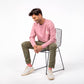 Felpa unisex rosa in cotone biologico con patch logo
