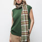 Gilet in maglia rasata con scollo rotondo