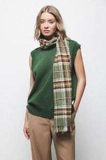 Gilet in maglia rasata con scollo rotondo