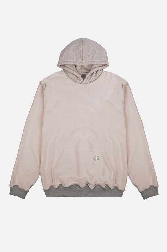 Felpa con cappuccio reversibile in cotone biologico