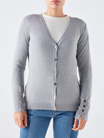 Cardigan in maglia con scollo a V