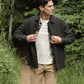 Cappotto corto Clive in lana verde salvia scuro
