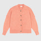Cardigan in maglia rosa oversize con bottoni