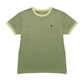 T-shirt in cotone biologico kaki slub