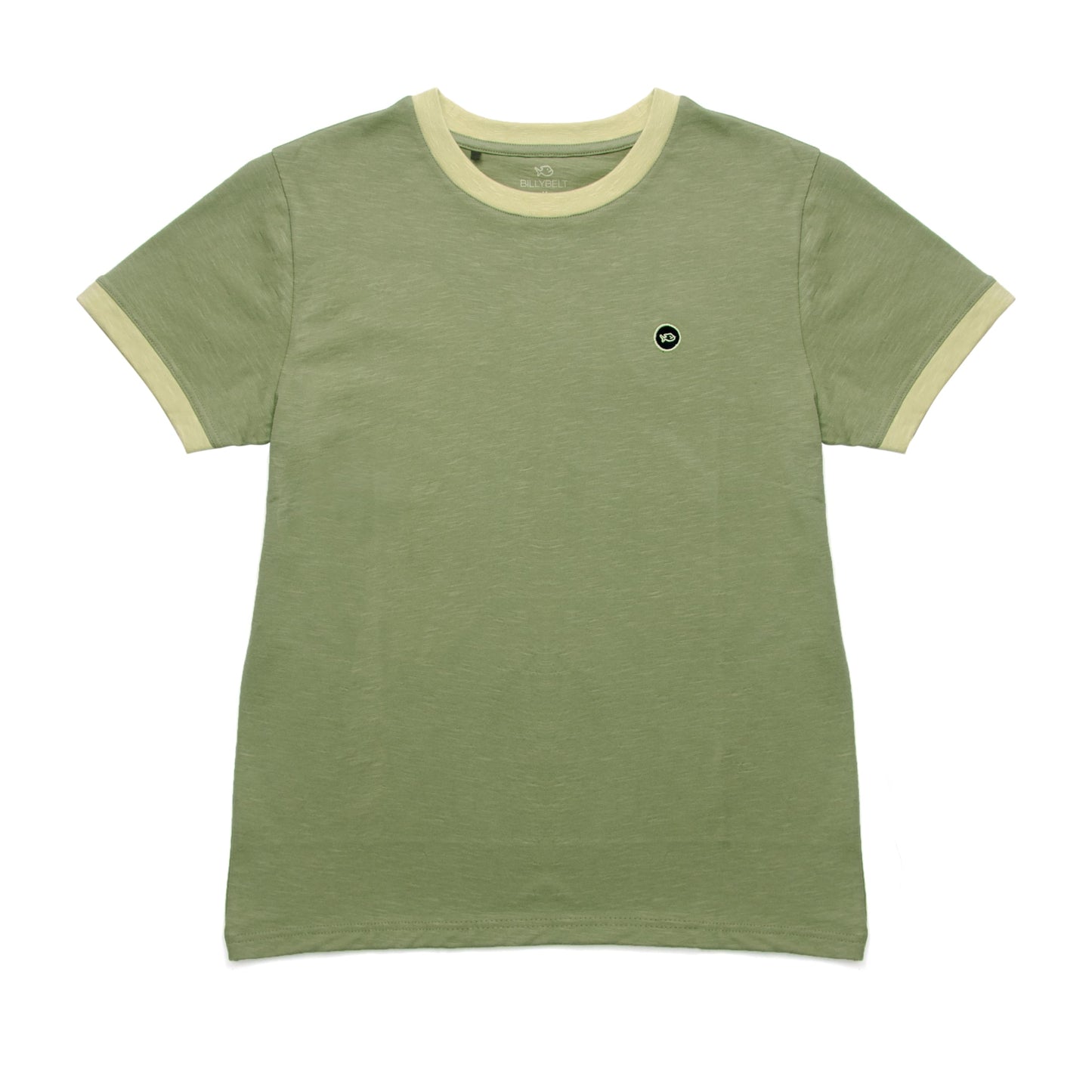 T-shirt in cotone biologico kaki slub
