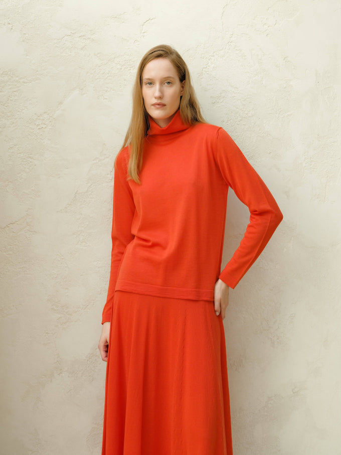 Dolcevita in lana merino extra fine da donna