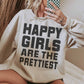 Felpa oversize con stampa “Happy Girls Are The Prettiest”