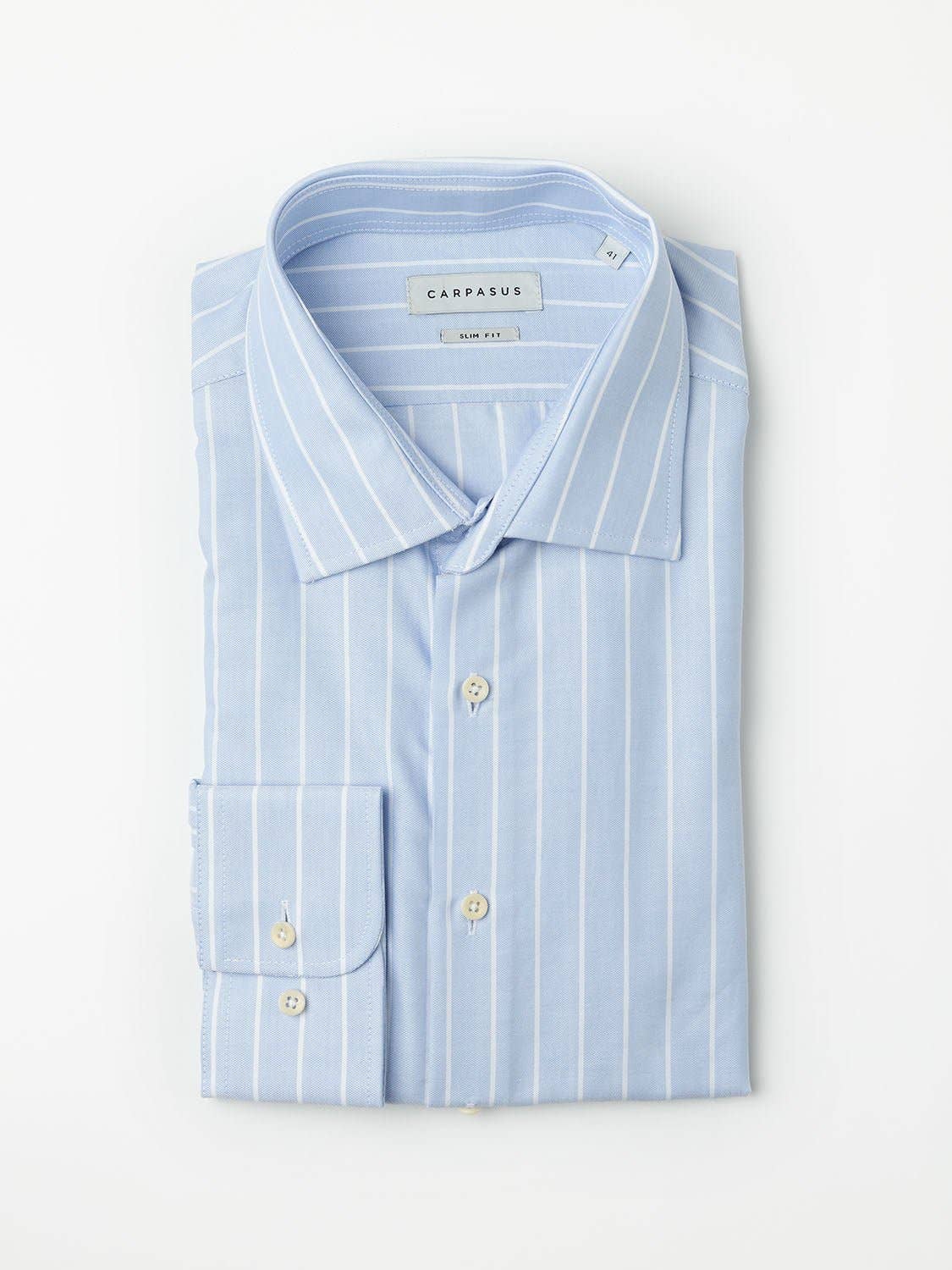 Camicia elegante a righe blu Evora slim fit