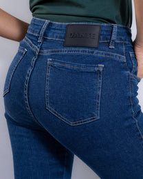 Jeans skinny elasticizzati blu marino da donna