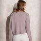 Maglia girocollo cropped in maglia morbida