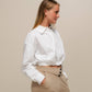 Camicia corta in cotone bianca