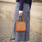 Pantaloni culotte midi a fantasia
