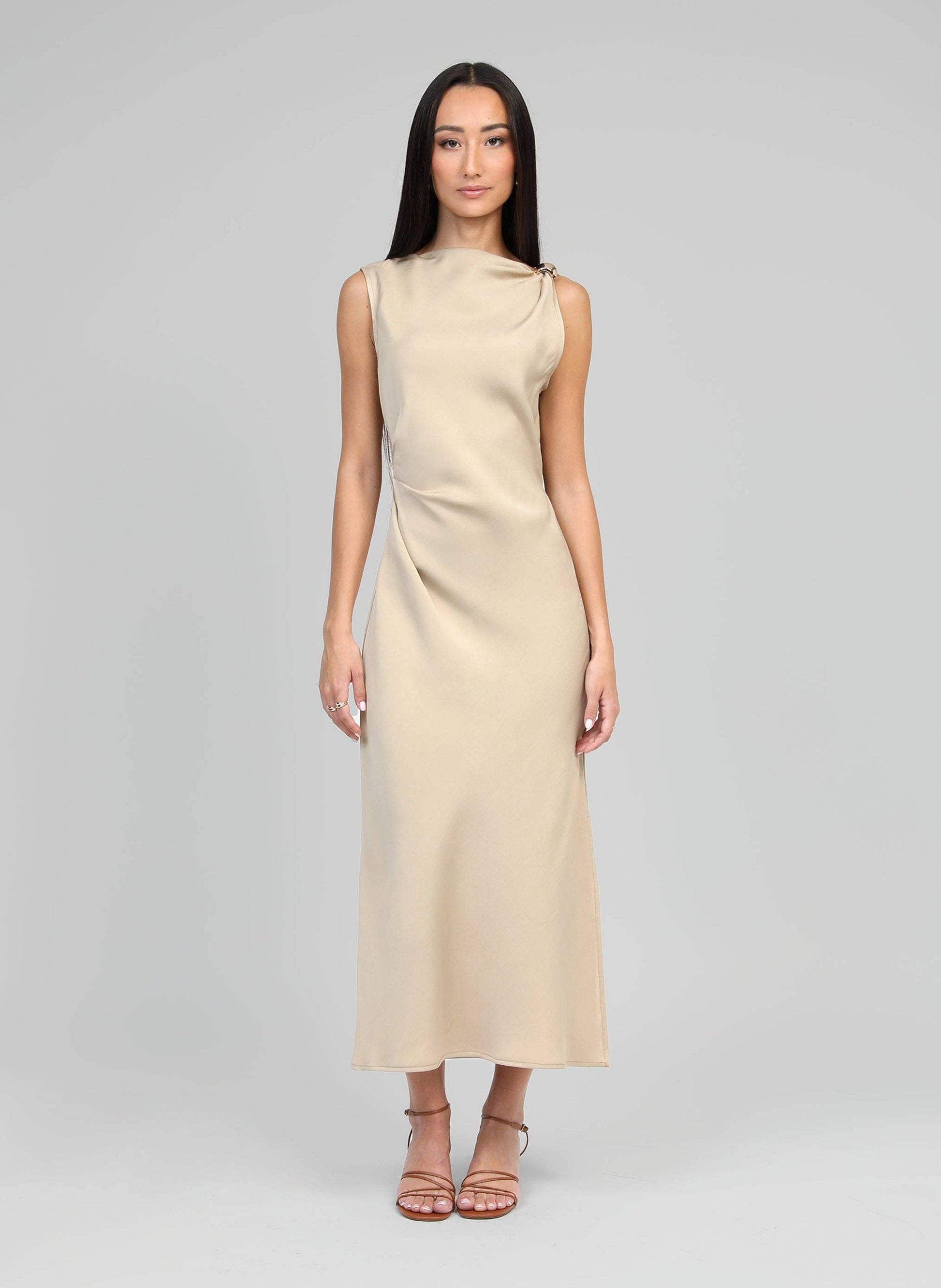 Abito midi Mirka beige