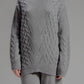 Maglione dolcevita oversize in misto cashmere 3D Knit