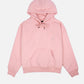 Felpa hoodie oversize in cotone biologico rosa tenue da donna