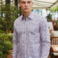 Camicia comfort a fantasia Liberty rosa