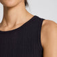 Top a costine in cotone biologico Alberte nero