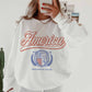 Felpa oversize America con stampa grafica