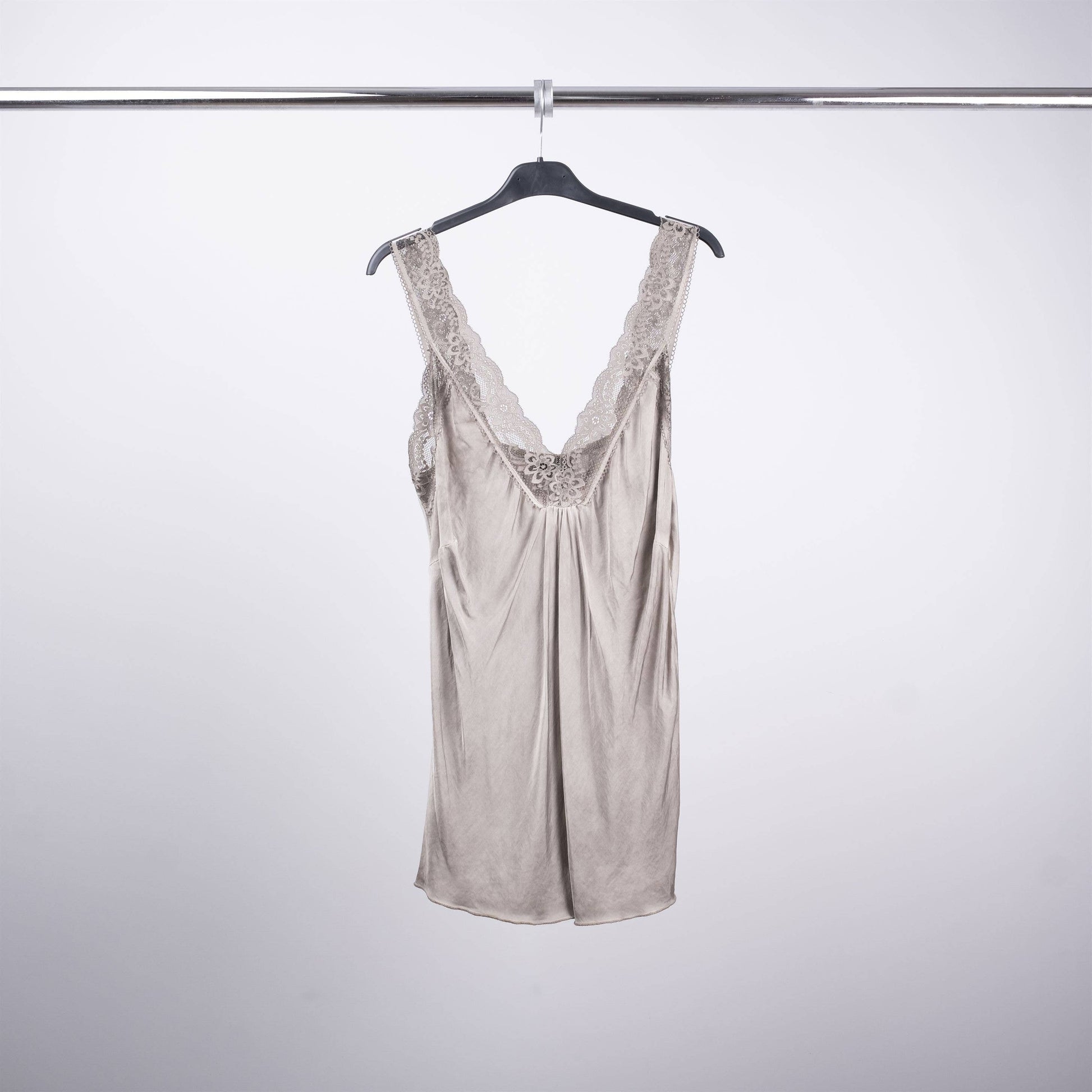 Top senza maniche con bordo in pizzo