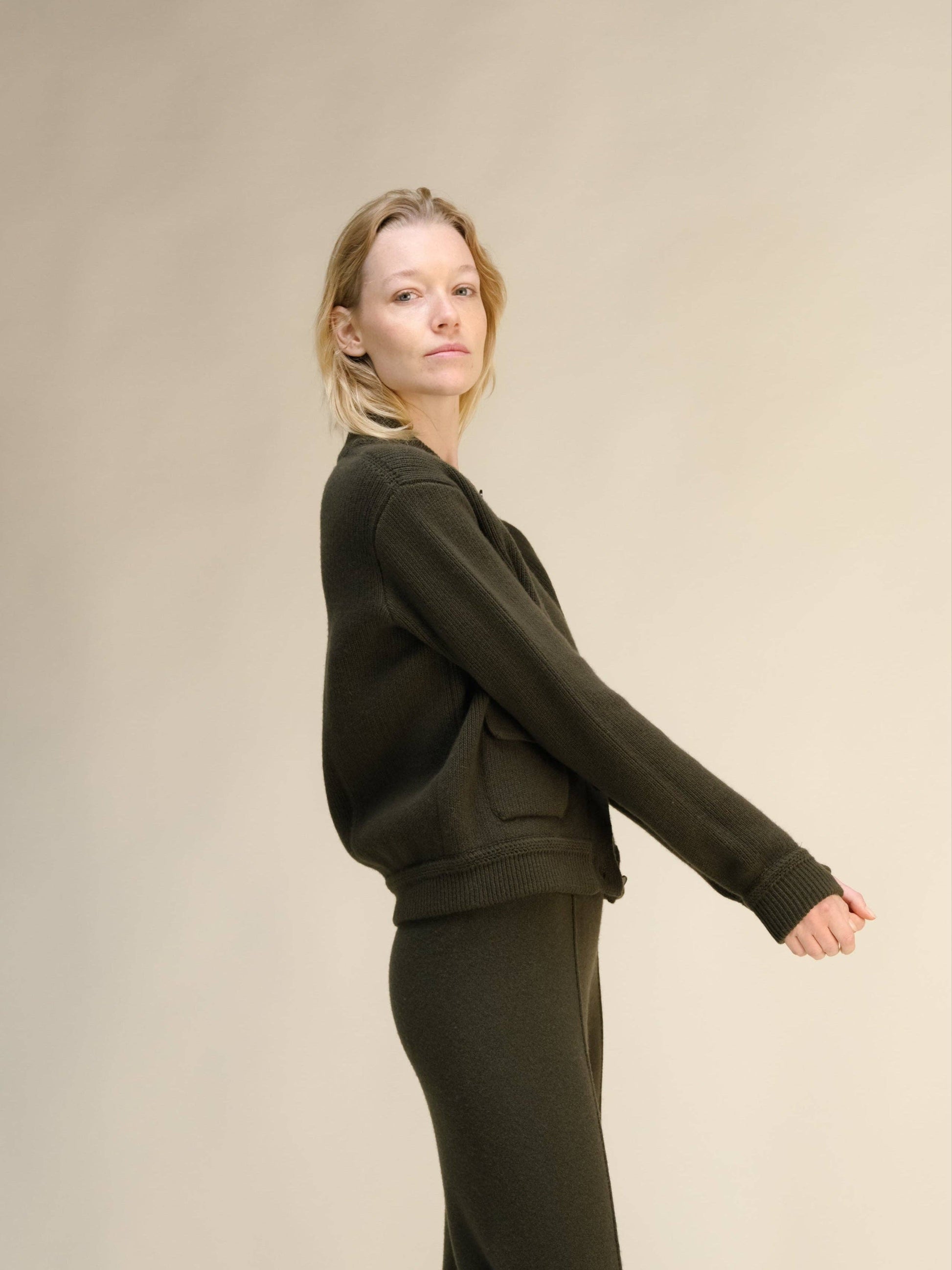 Giacca bomber in misto cashmere