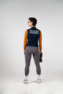 Pile bicolore da ciclismo con zip