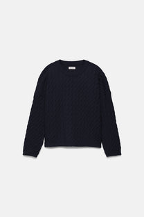 Maglione in maglia strutturata in lana