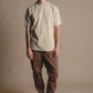 T-shirt uomo in cotone biologico tinta a pigmento con stampa albero