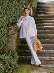 Camicia in popeline di cotone dal fit comodo