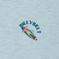T-shirt Surfer in Cotone Biologico Azzurro Chiaro