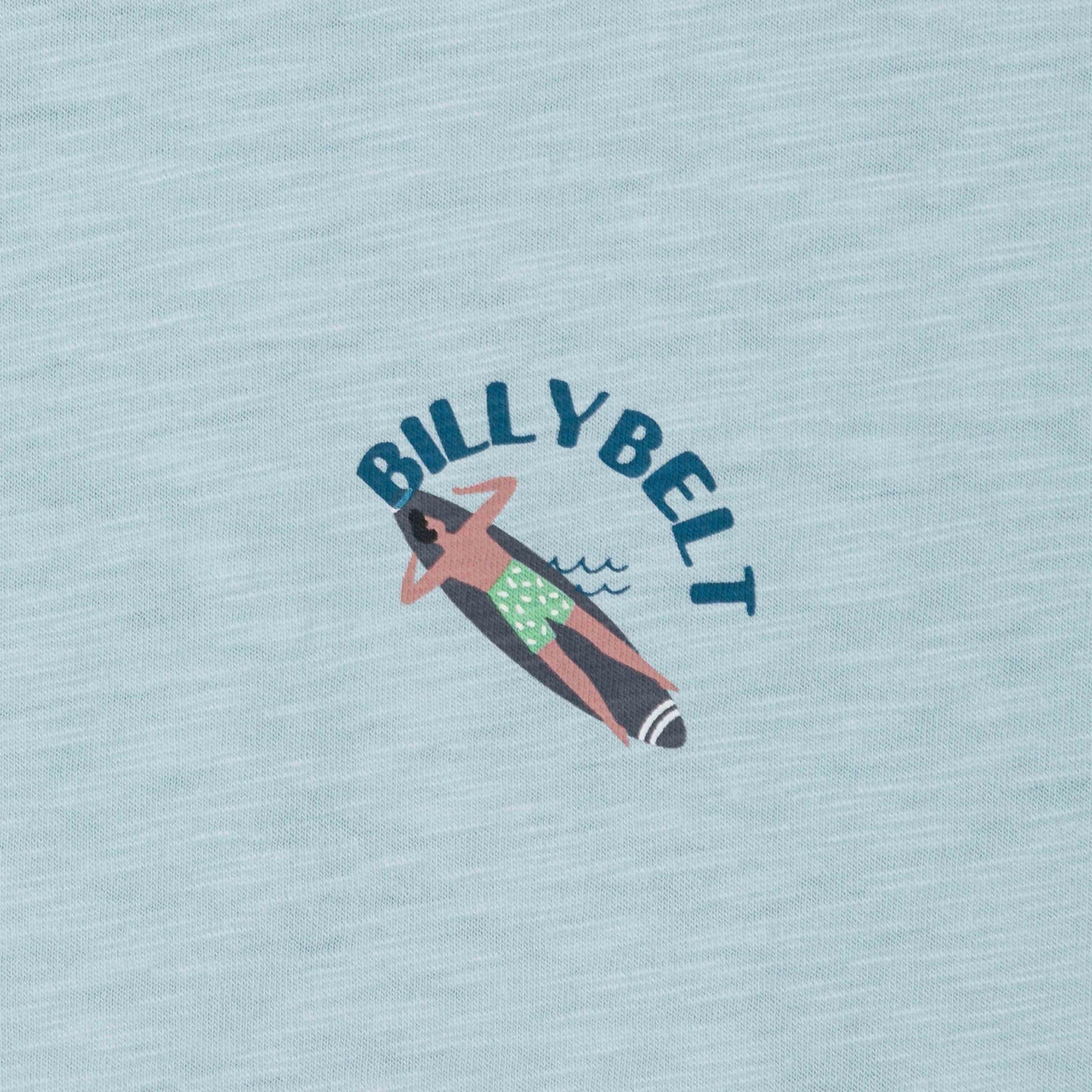 T-shirt Surfer in Cotone Biologico Azzurro Chiaro