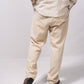 Pantaloni in lino misto cotone con vita elasticizzata