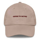 Cappellino dad hat elegante "Aspire to Retire"