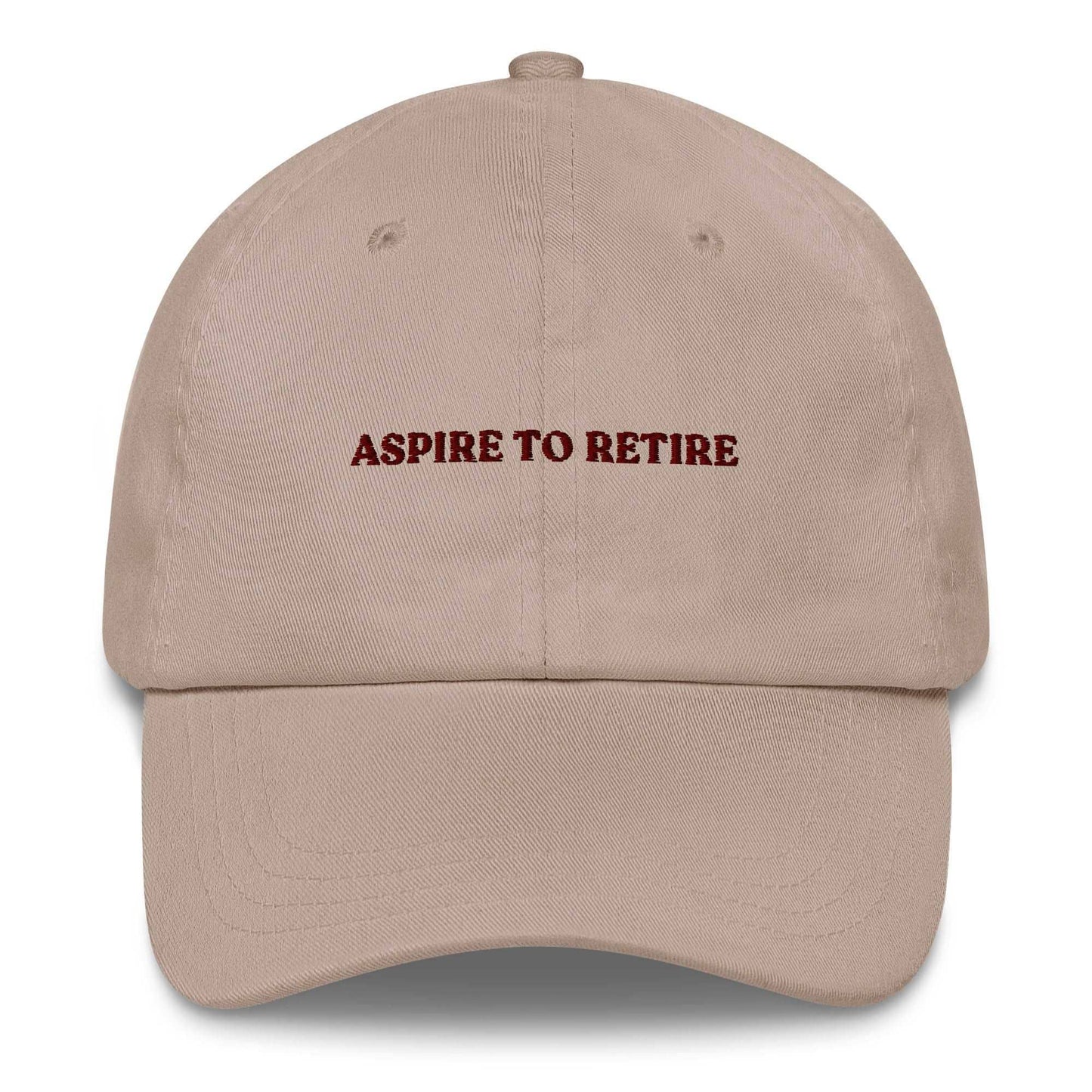 Cappellino dad hat elegante "Aspire to Retire"