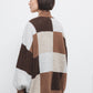 Cardigan in maglia color block con motivo geometrico