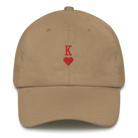 Cappellino dad hat in cotone con ricamo King e cinturino regolabile